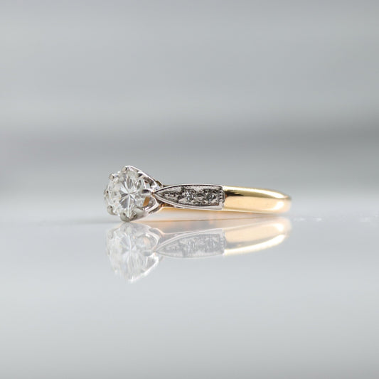 18 Carat Yellow Gold Diamond Solitaire Ring