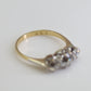 18ct Gold Platinum and Diamond Three Stone Ring