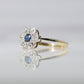 1930's Diamond and Sapphire Daisy Cluster Ring