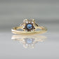 1930's Diamond and Sapphire Daisy Cluster Ring