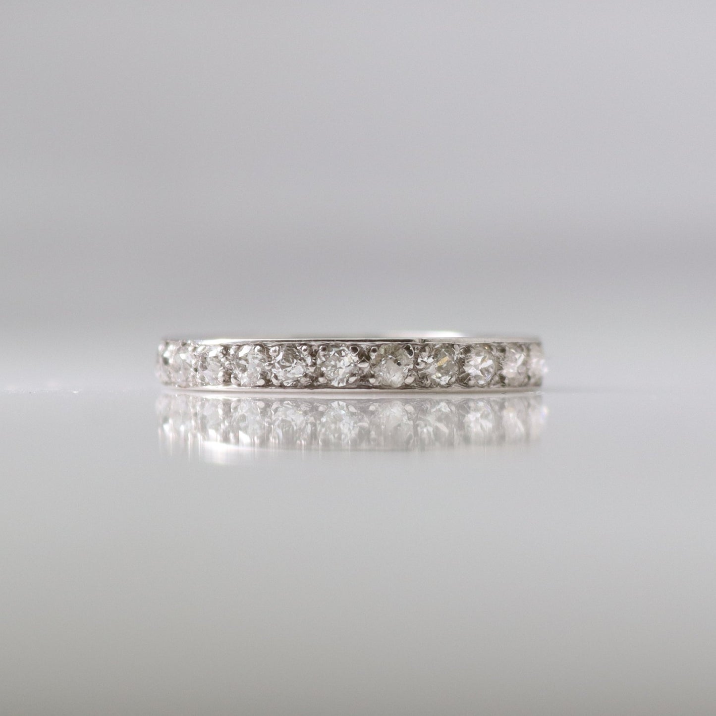 1940s Vintage Platinum Diamond Eternity Ring 1.75 carats