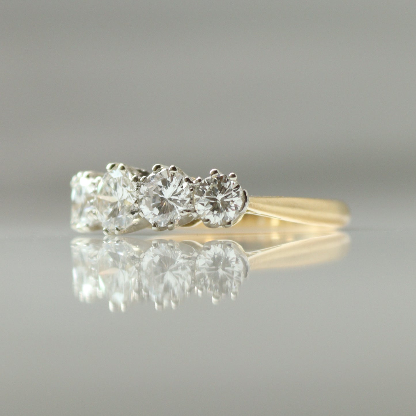 Yellow Gold Five Stone Diamond Ring