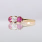 Ruby and Diamond Three Stone Ring