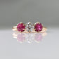 Ruby and Diamond Three Stone Ring