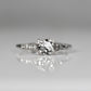 Square Set Old Cut Diamond Solitaire Ring