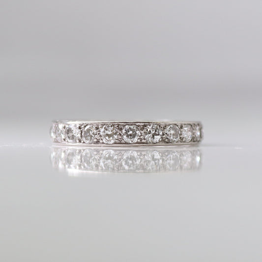 Art Deco Diamond Eternity Ring, Platinum