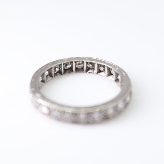 Art Deco Diamond Eternity Ring, Platinum