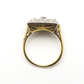 Art Deco Gold And Platinum Diamond Panel Ring