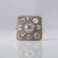 Art Deco Gold And Platinum Diamond Panel Ring