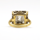 Art Deco Gold And Platinum Diamond Panel Ring