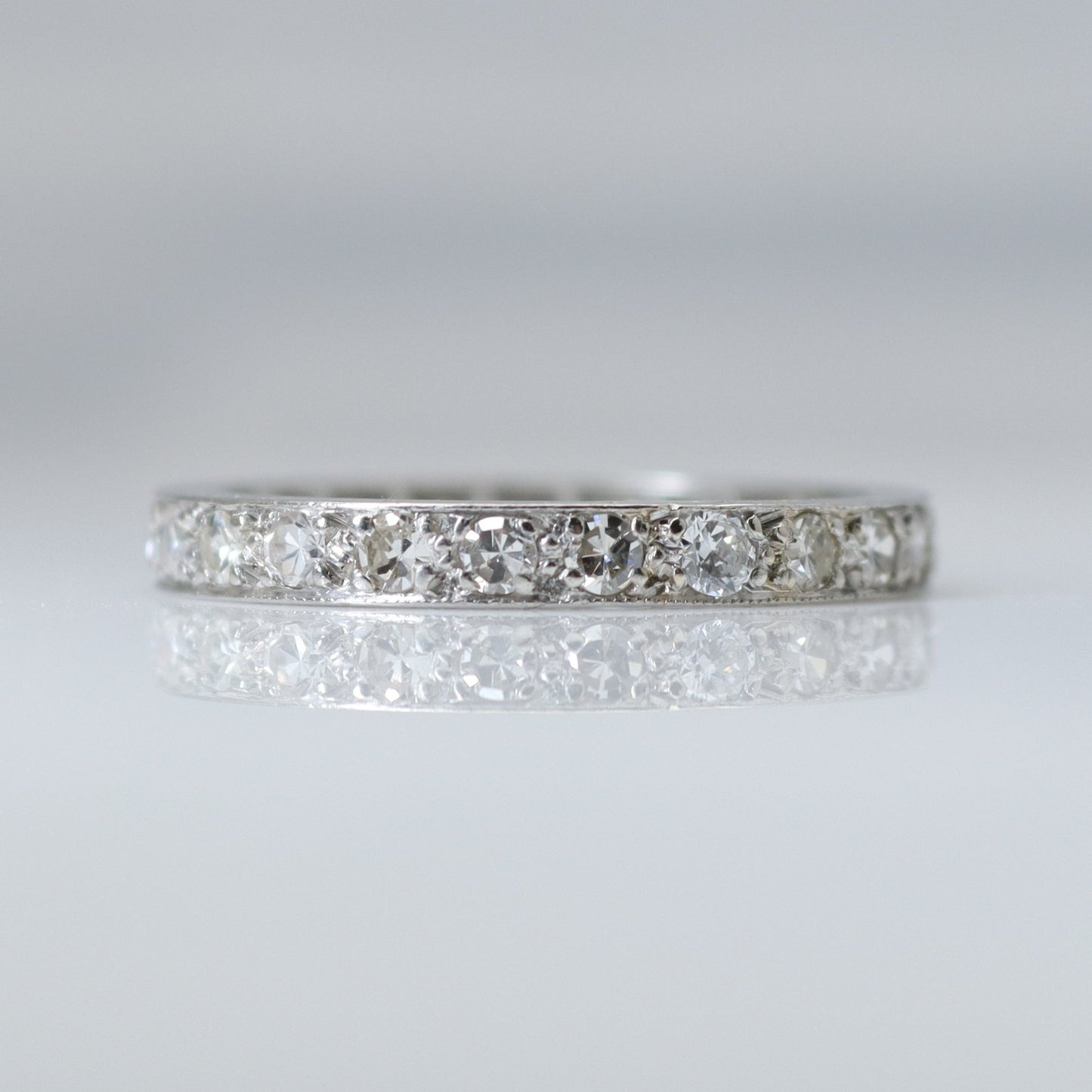 Art Deco Platinum Set Diamond Eternity Ring
