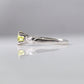 Art Deco Platinum Yellow Sapphire and Diamond Solitaire Ring