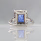 Art Deco Sapphire and Diamond Cluster Ring