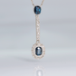 Art Deco Sapphire and Diamond Drop Necklace