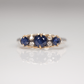 Art Deco Seven Stone Sapphire and Diamond Ring