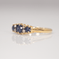 Art Deco Seven Stone Sapphire and Diamond Ring