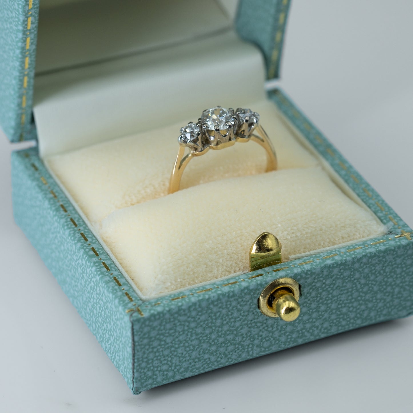 Art Deco Three Stone Diamond Ring