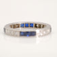 Art Deco 18 ct White Gold Diamond and Sapphire Eternity