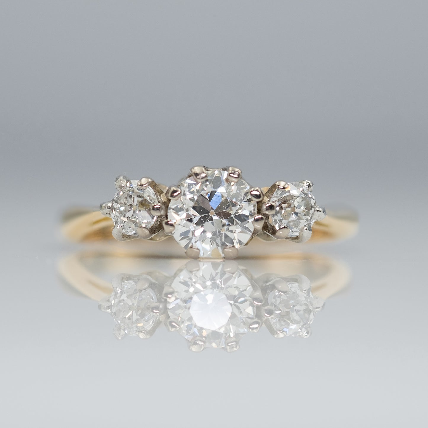 Art Deco Three Stone Diamond Ring