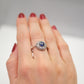 18 Carat White Gold Sapphire and Diamond Cluster Ring