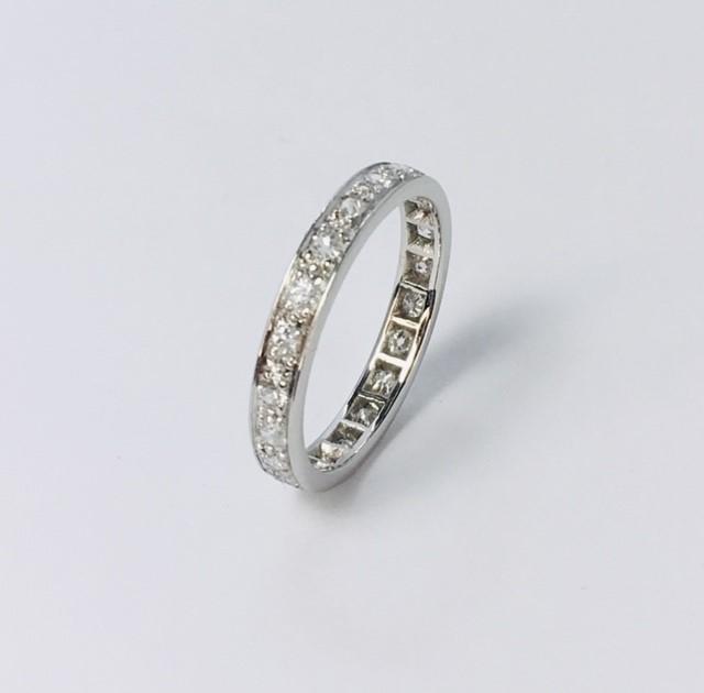 Vintage Platinum .85 carats Diamond Eternity Ring