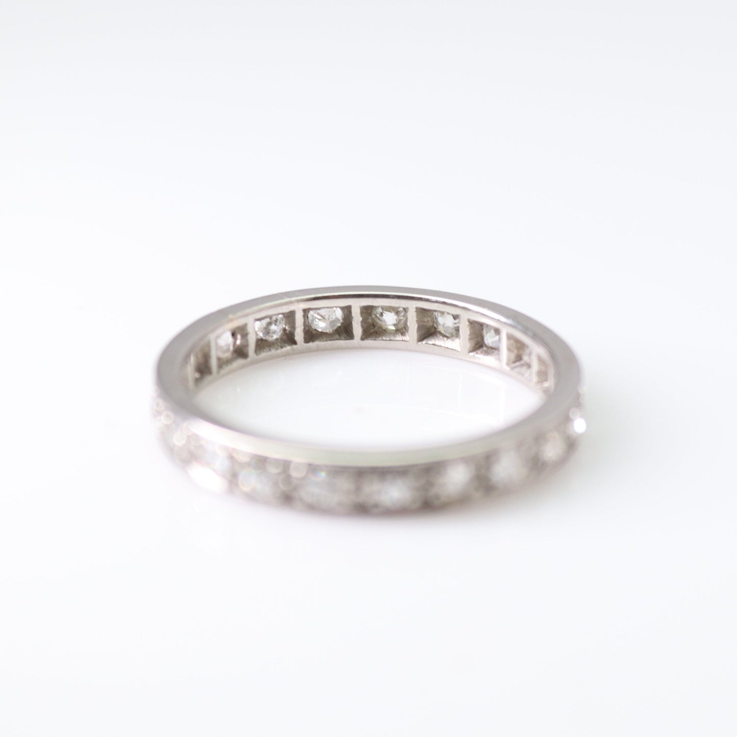 Vintage Platinum .85 carats Diamond Eternity Ring