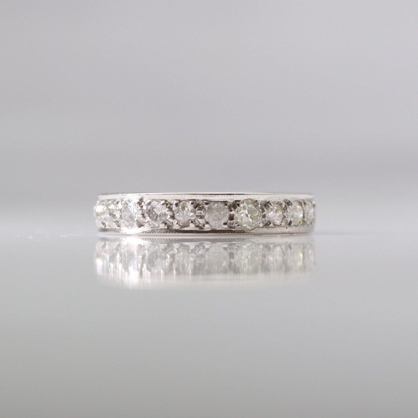 Vintage Platinum Diamond Eternity Ring