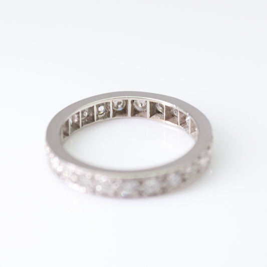 Vintage Platinum Diamond Full Set Eternity Ring