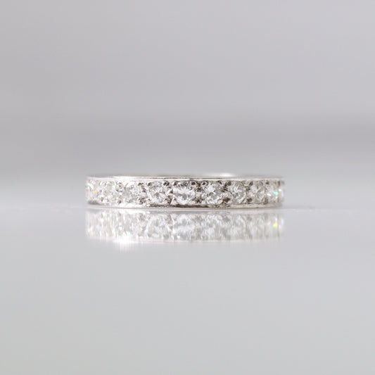 Vintage Platinum Diamond Full Set Eternity Ring