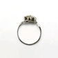 White Gold Two Stone Diamond Twist Ring