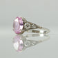 Antique Pink Topaz & Diamond Ring - Friar House