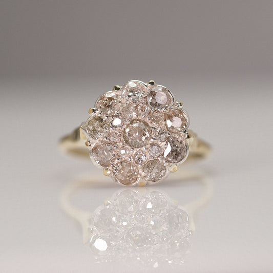 Art Deco Diamond Cluster Diamond Ring - Friar House