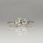 Art Deco Diamond in a Square Setting Solitaire Engagement Ring - Friar House