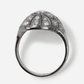 Art Deco Diamond White Gold Bombe Style Ring - Friar House