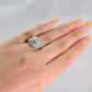 Art Deco Diamond White Gold Bombe Style Ring - Friar House