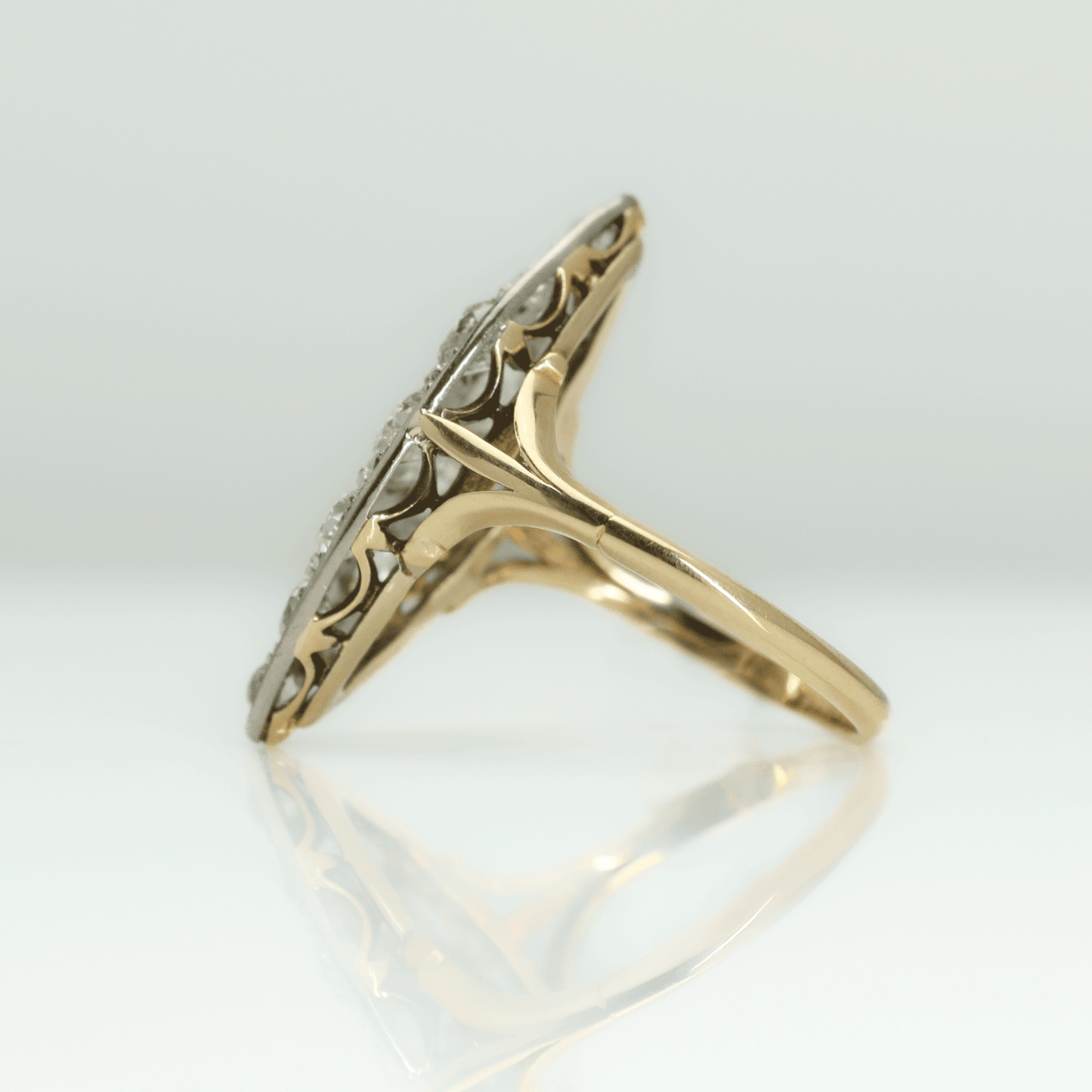 Art Deco Marquise Diamond Panel Ring - Friar House