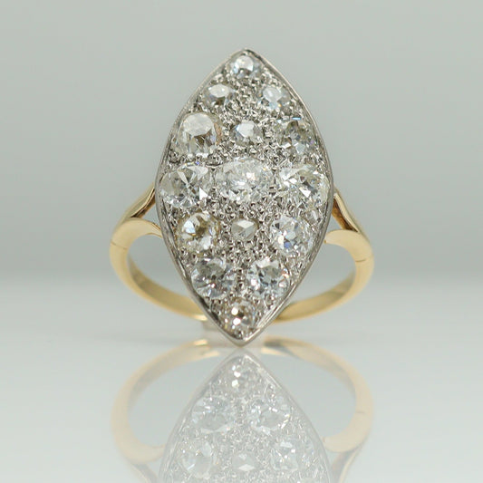 Art Deco Marquise Diamond Panel Ring - Friar House