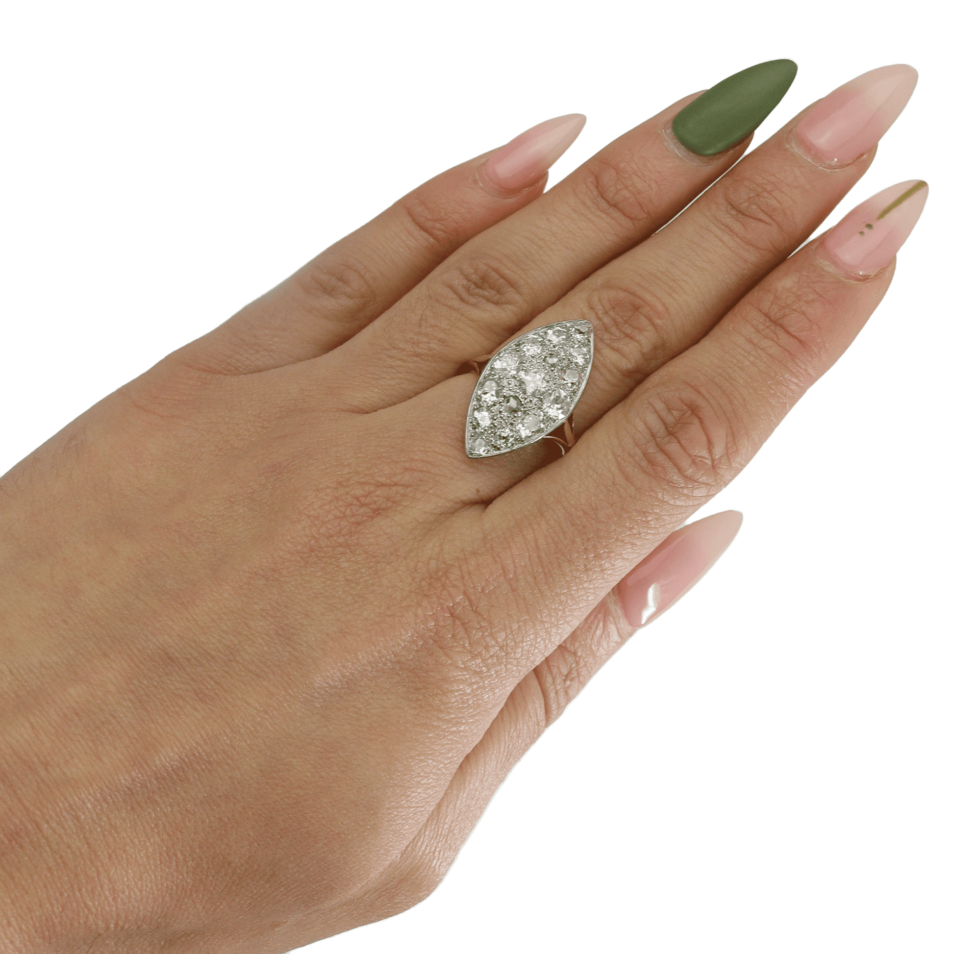 Art Deco Marquise Diamond Panel Ring - Friar House