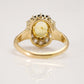 Art Deco Yellow Sapphire and Diamond Cluster Ring - Friar House