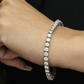 Contemporary 18 Carat White Gold Diamond Line Bracelet - Friar House