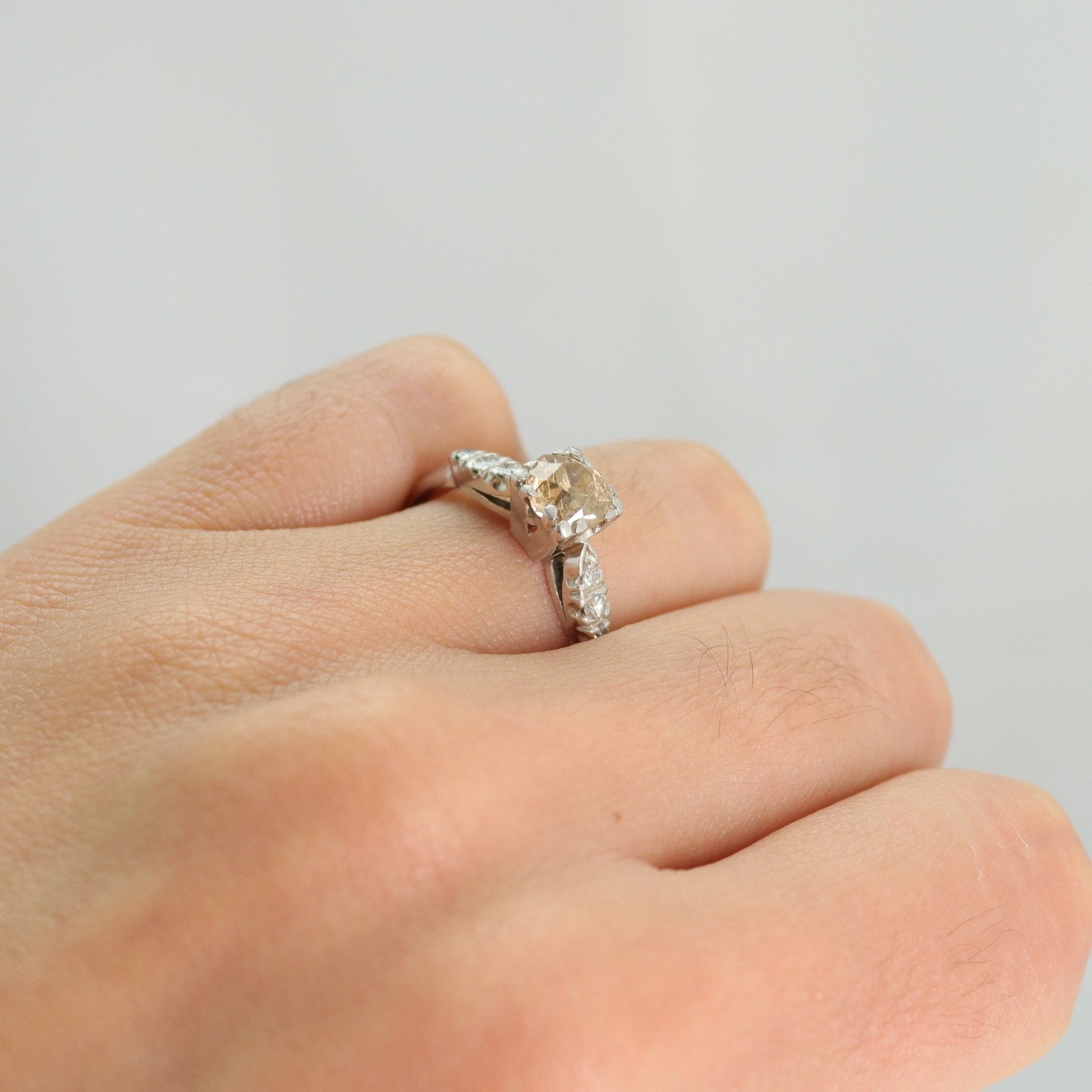 Fancy Yellow/Orange Diamond Solitaire Ring - Friar House