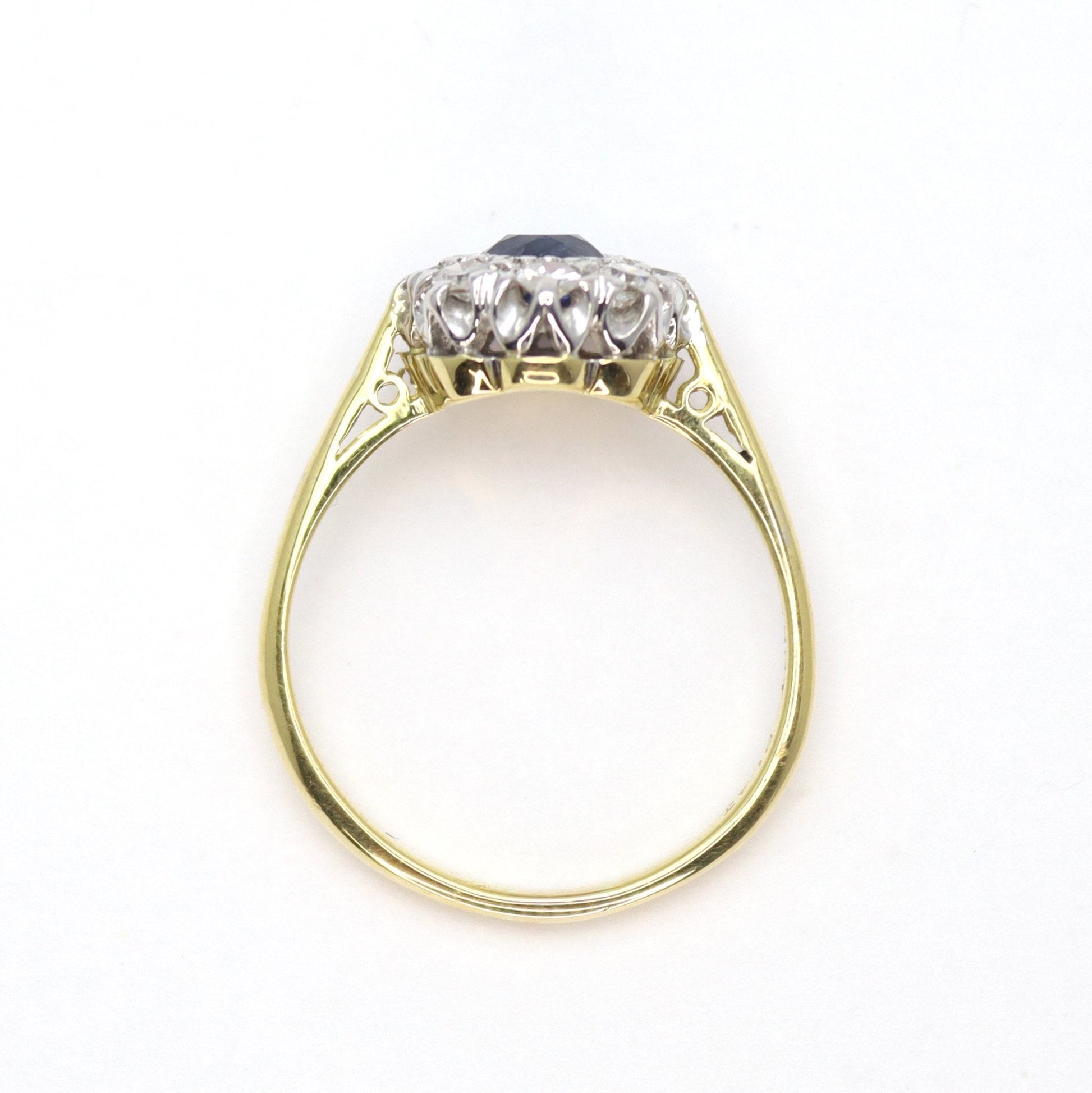 Sapphire and Diamond Cluster Ring - Friar House